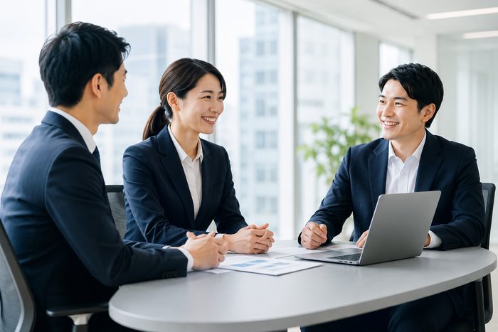 会議をする企業のご担当者